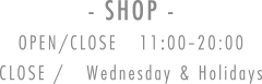 shop information